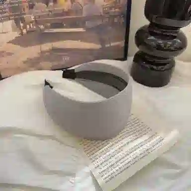 蒙妮 复古高级感条纹宽边针织头箍 塑料 发箍 女款