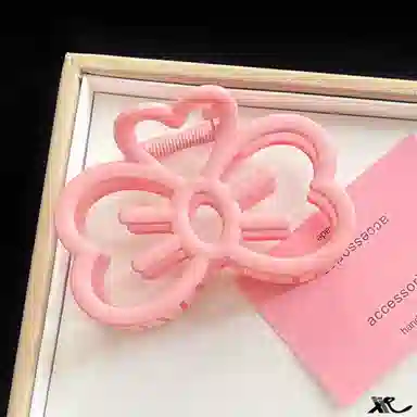 蒙妮 可爱镂空蝴蝶结抓夹 亚克力 发夹 男女同款情侣款