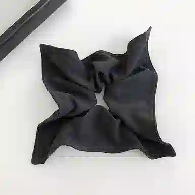 蒙妮 简约牛仔风纯色方巾 布艺 发圈 女款