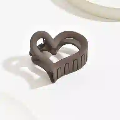 蒙妮 简约磨砂爱心 亚克力 发夹 男女同款情侣款