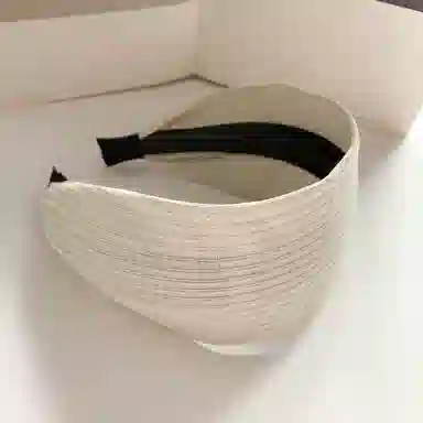 蒙妮 复古高级感条纹宽边针织头箍 塑料 发箍 女款