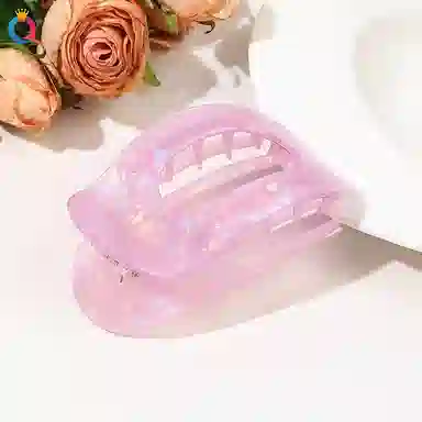 蒙妮 炫扁平弧形抓夹 亚克力 发夹 女款