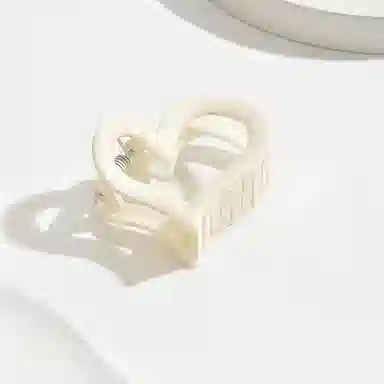 蒙妮 简约磨砂爱心 亚克力 发夹 男女同款情侣款