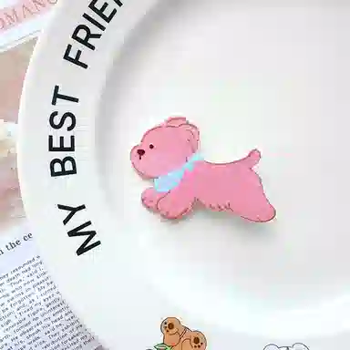 蒙妮 超萌可爱卡通小狗少女心刘海夹 亚克力 发夹 女款