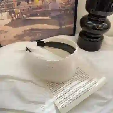 蒙妮 复古高级感条纹宽边针织头箍 塑料 发箍 女款