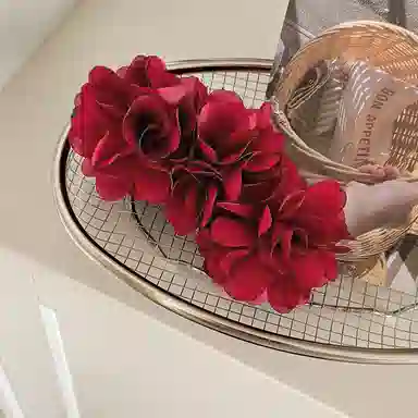 蒙妮 森系花朵香蕉夹 亚克力 发夹 女款