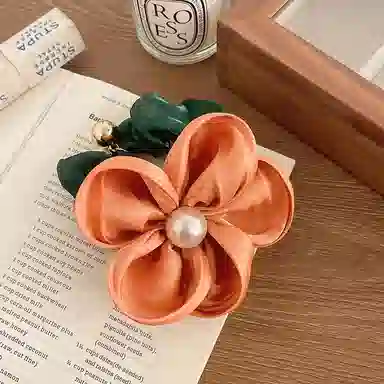 蒙妮 玫瑰花花朵 布艺 发圈 女款