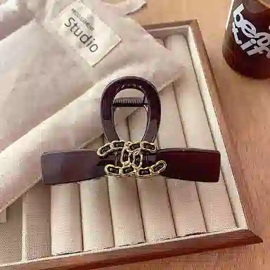 蒙妮 复古蝴蝶结发抓夹气质少女#好运 亚克力 发夹 女款