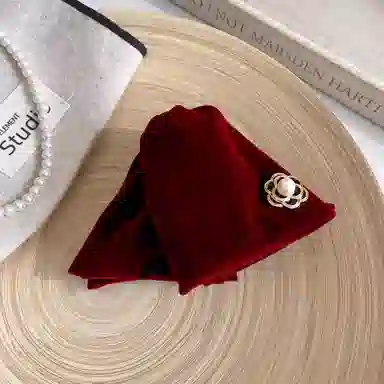 蒙妮 高级感韩系山茶花盘发 亚克力/丝绒 发夹 女款