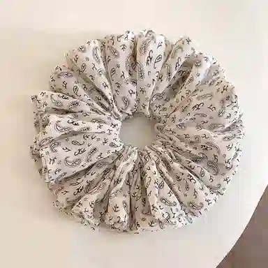 蒙妮 韩版简约时尚腰果花超大号大肠圈 布艺 发圈/头绳 女款