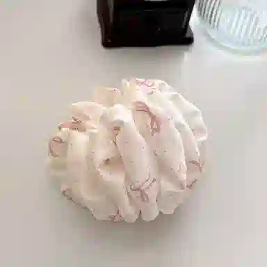 蒙妮 云朵泡泡褶皱蝴蝶结香蕉夹 亚克力/布艺 发夹 女款