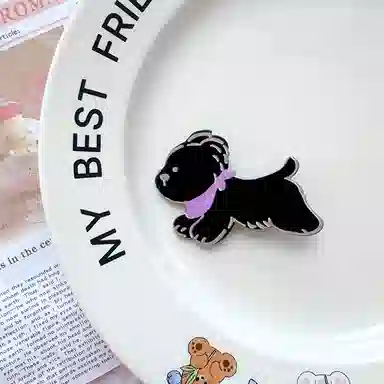 蒙妮 超萌可爱卡通小狗少女心刘海夹 亚克力 发夹 女款