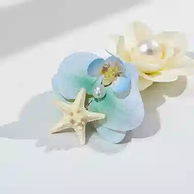 蒙妮 夏日海星蝴蝶兰花朵#好运 树脂 发夹 女款