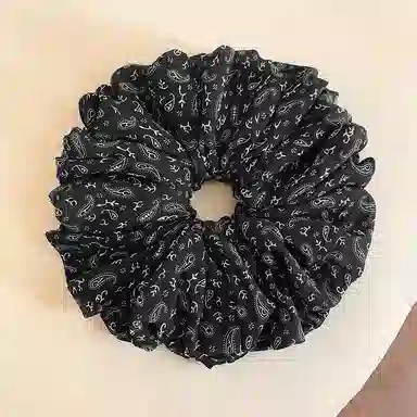 蒙妮 韩版简约时尚腰果花超大号大肠圈 布艺 发圈/头绳 女款