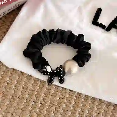 蒙妮 卡通小狗 布艺 发圈 女款