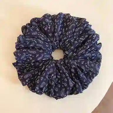 蒙妮 韩版简约时尚腰果花超大号大肠圈 布艺 发圈/头绳 女款