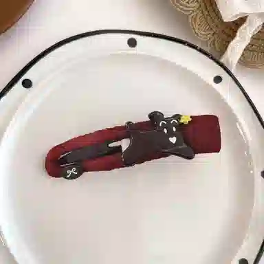 蒙妮 可爱卡通小狗大号高级感时尚 亚克力 发夹 女款