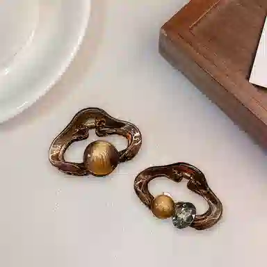 蒙妮 珠珠气质小号 树脂 发夹 女款