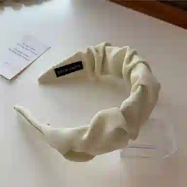 蒙妮 雪纺褶皱头箍 布艺 发箍 男女同款情侣款