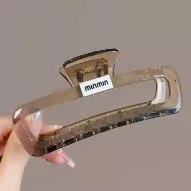 蒙妮 字母磨砂气质 亚克力 发夹 男女同款情侣款