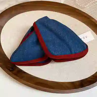 蒙妮 复古牛仔撞色三角抓夹 亚克力/布艺 发夹 女款