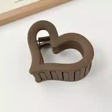 蒙妮 简约磨砂爱心 亚克力 发夹 男女同款情侣款