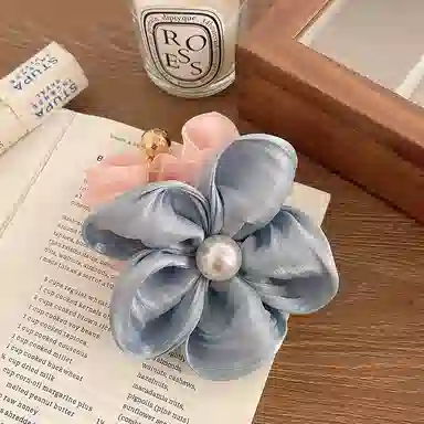 蒙妮 玫瑰花花朵 布艺 发圈 女款