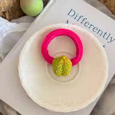 蒙妮 可爱水果橡皮筋头绳 树脂 发绳 男女同款情侣款