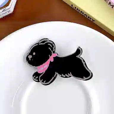 蒙妮 超萌可爱卡通小狗少女心刘海夹 亚克力 发夹 女款