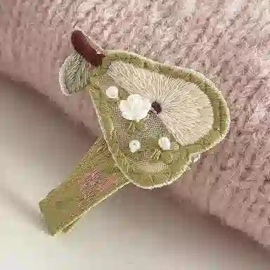 蒙妮 卡通国风刺绣水果发饰 布艺 发夹 男女同款情侣款