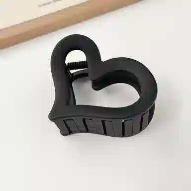 蒙妮 简约磨砂爱心 亚克力 发夹 男女同款情侣款