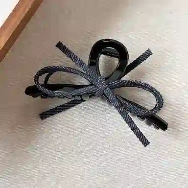 蒙妮 复古简约蝴蝶结抓夹 亚克力 发夹 女款