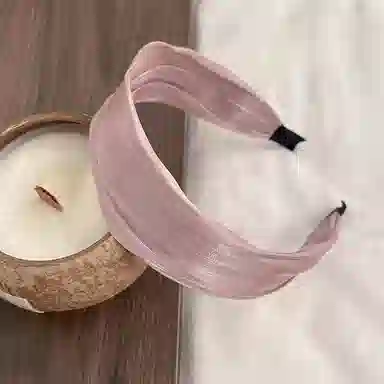 蒙妮 法式复古宽边 亚克力 布艺 发箍 女款