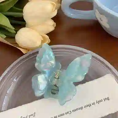 蒙妮 超仙炫彩蝴蝶 亚克力 发夹 女款