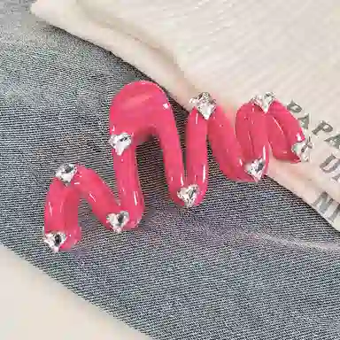 蒙妮 多巴胺波浪 亚克力 发夹 女款