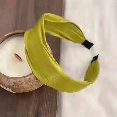 蒙妮 法式复古宽边 亚克力 布艺 发箍 女款