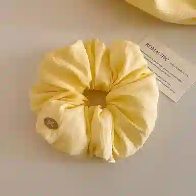 蒙妮 奶油泡芙慵懒粉大号 布艺 发圈 女款