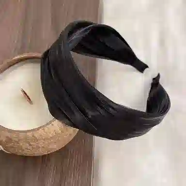 蒙妮 法式复古宽边 亚克力 布艺 发箍 女款