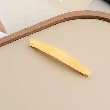 蒙妮 柳叶金标字母一字夹 醋酸 发夹 女款