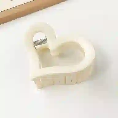 蒙妮 简约磨砂爱心 亚克力 发夹 男女同款情侣款