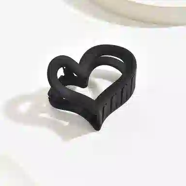 蒙妮 简约磨砂爱心 亚克力 发夹 男女同款情侣款