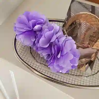 蒙妮 森系花朵香蕉夹 亚克力 发夹 女款