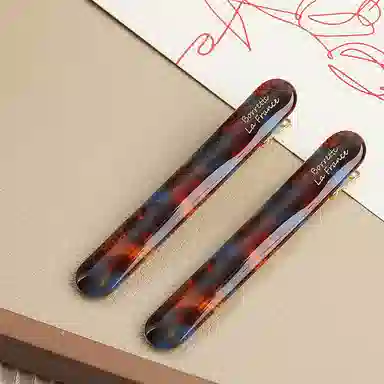 蒙妮 法式复古金标小法棍 醋酸 发夹 女款