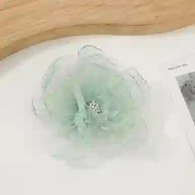 蒙妮 森系温柔风氛围感山茶花 布料 发夹 女款