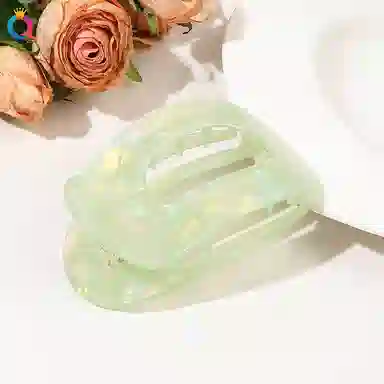 蒙妮 炫扁平弧形抓夹 亚克力 发夹 女款