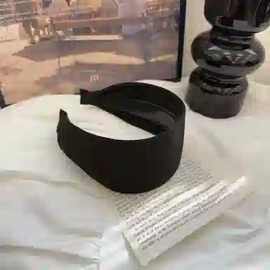 蒙妮 复古高级感条纹宽边针织头箍 塑料 发箍 女款