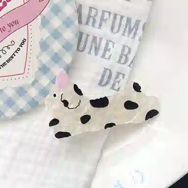 蒙妮 可爱卡通小狗派对鸭嘴夹 亚克力 发夹 男女同款情侣款