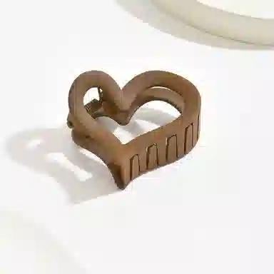 蒙妮 简约磨砂爱心 亚克力 发夹 男女同款情侣款