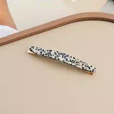 蒙妮 柳叶金标字母一字夹 醋酸 发夹 女款