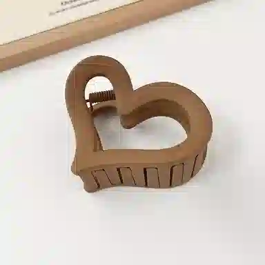 蒙妮 简约磨砂爱心 亚克力 发夹 男女同款情侣款